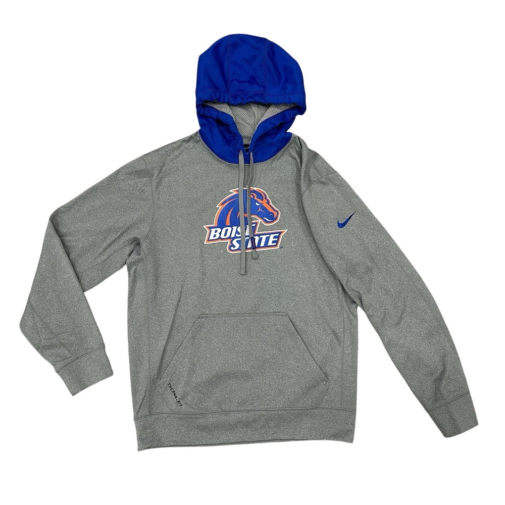 Nike Therma Fit Boise State Broncos Stitched Logo Hoodie Sweatshirt Men's Small